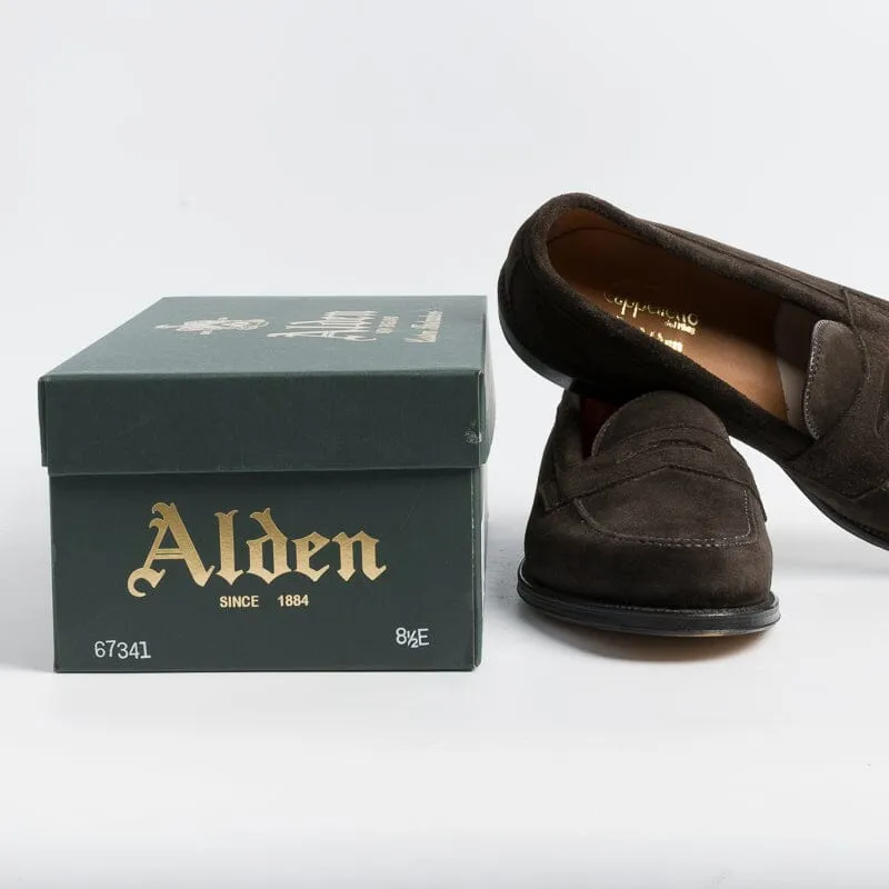 ALDEN - 67341 - Mocassino - Camoscio Dark Chocolate