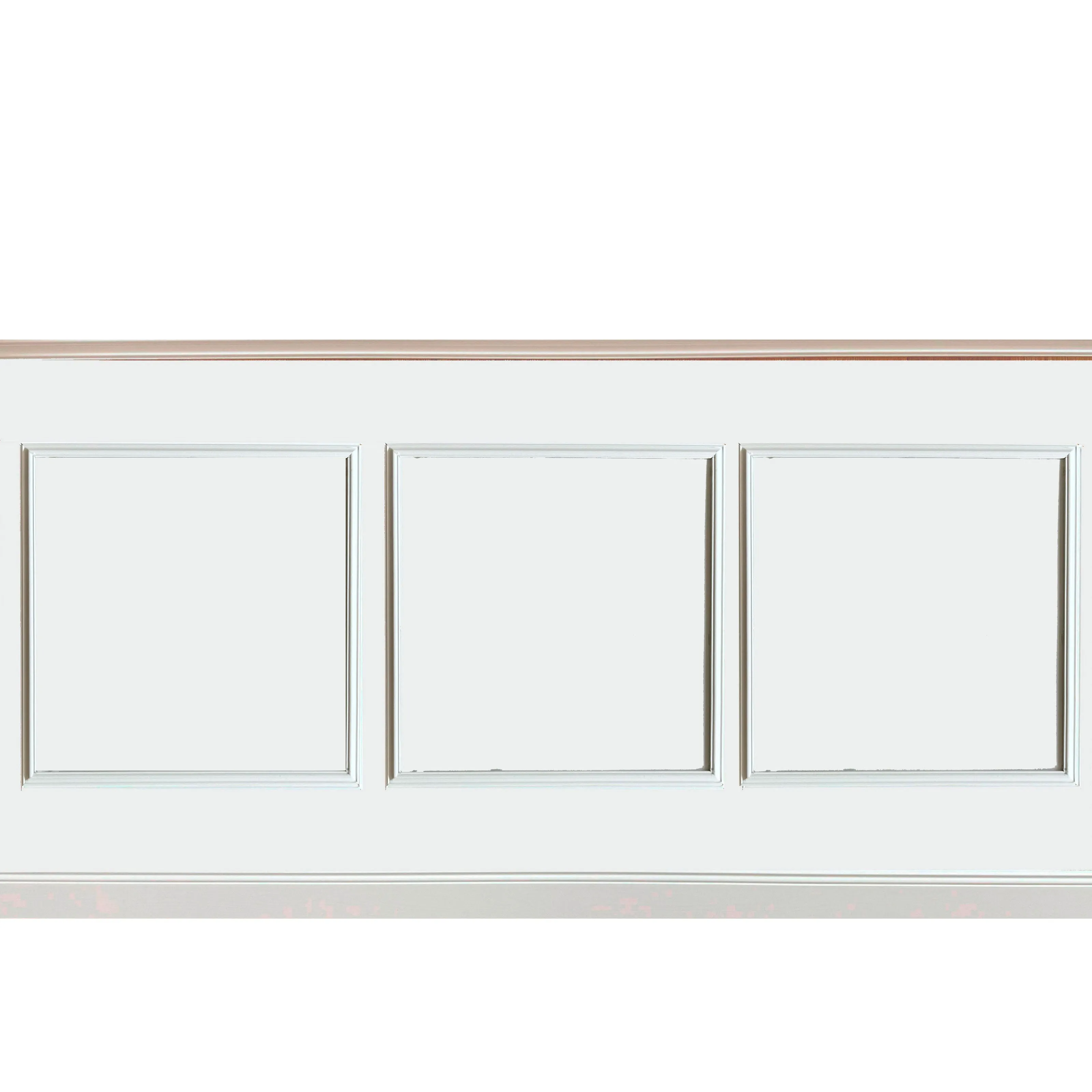 Barra intera da 2,20 metri di Profilo per boiserie 18x30mm in MASSELLO LACCATO BIANCO con incastri pannello max 3mm