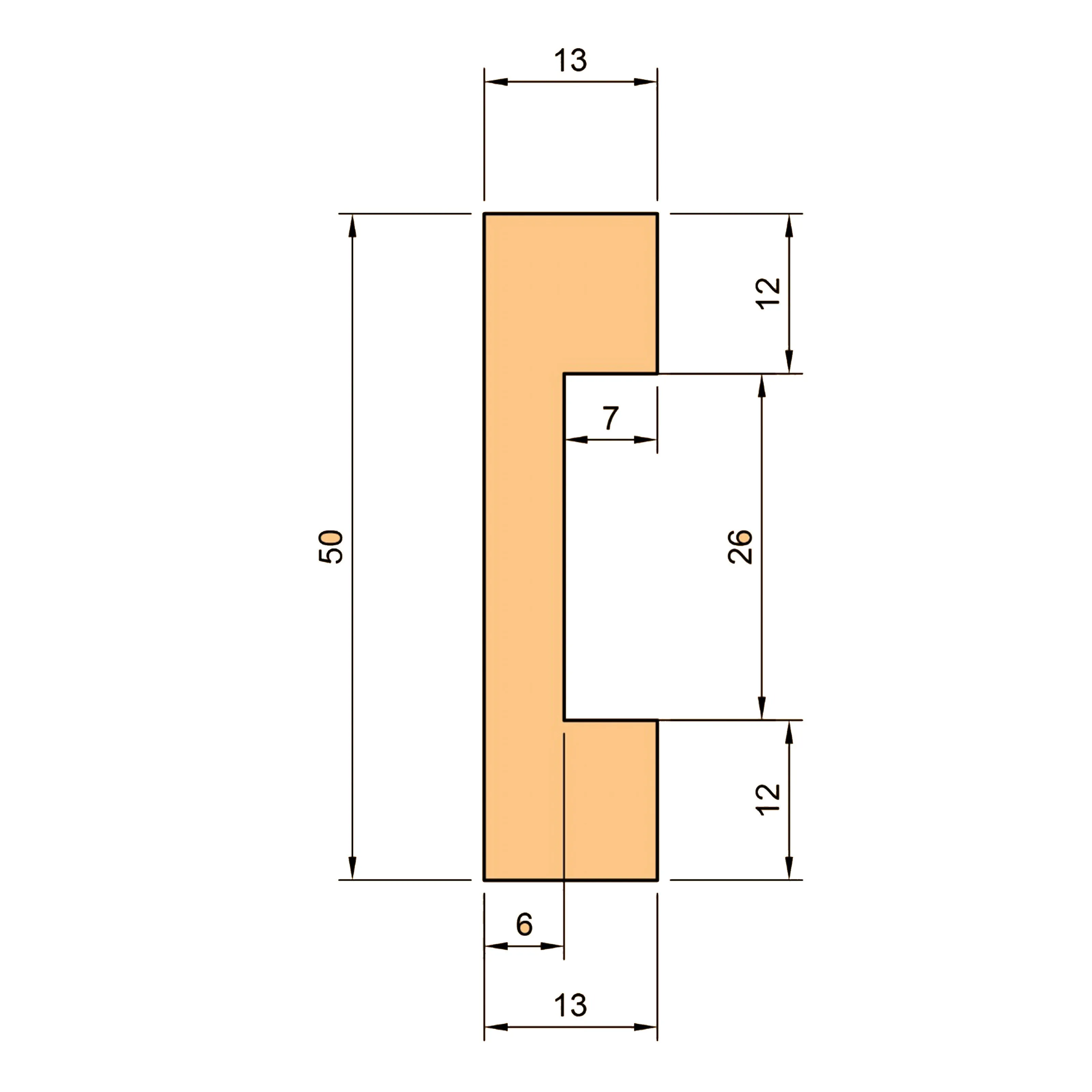 Battiscopa SQUADRATO BIANCO Passacavo 50x13x2000mm in POLIMERI - Polistrutturato