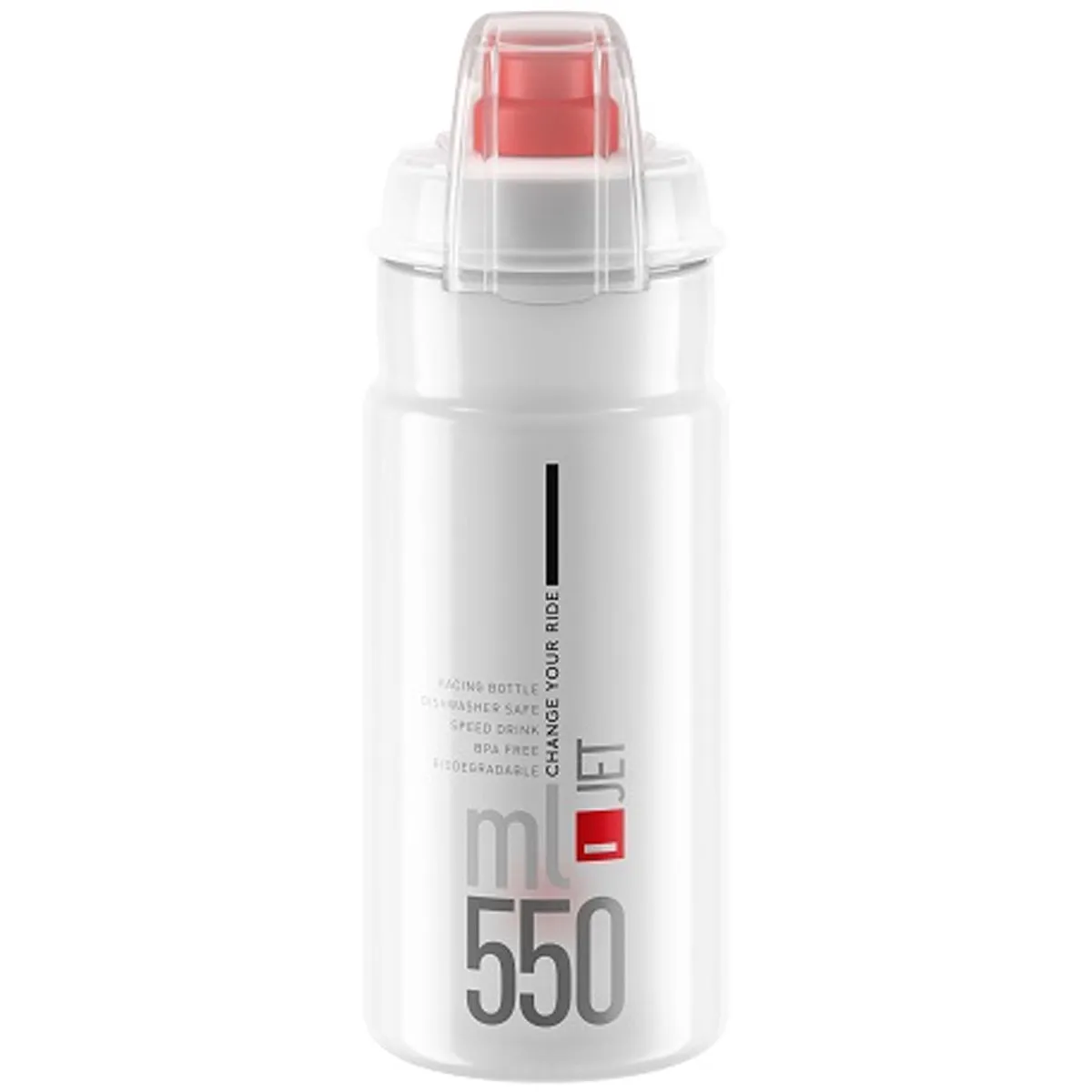 Borraccia Elite Jet Plus 550ml - Trasparente