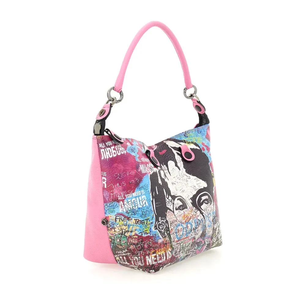 Borsa Donna a Mano con Tracolla GABS G3 PLUS in Pelle stampa Murales Pop Media