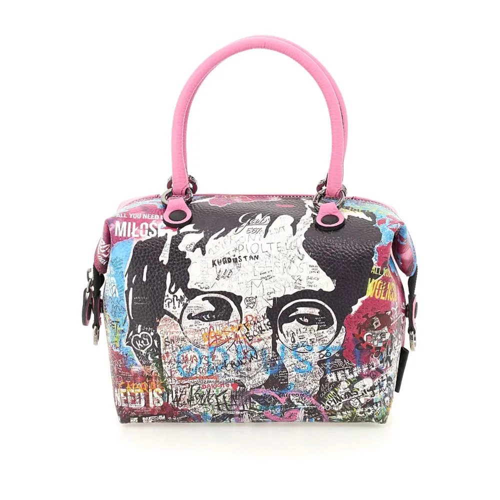 Borsa Donna a Mano con Tracolla GABS G3 PLUS in Pelle stampa Murales Pop Media