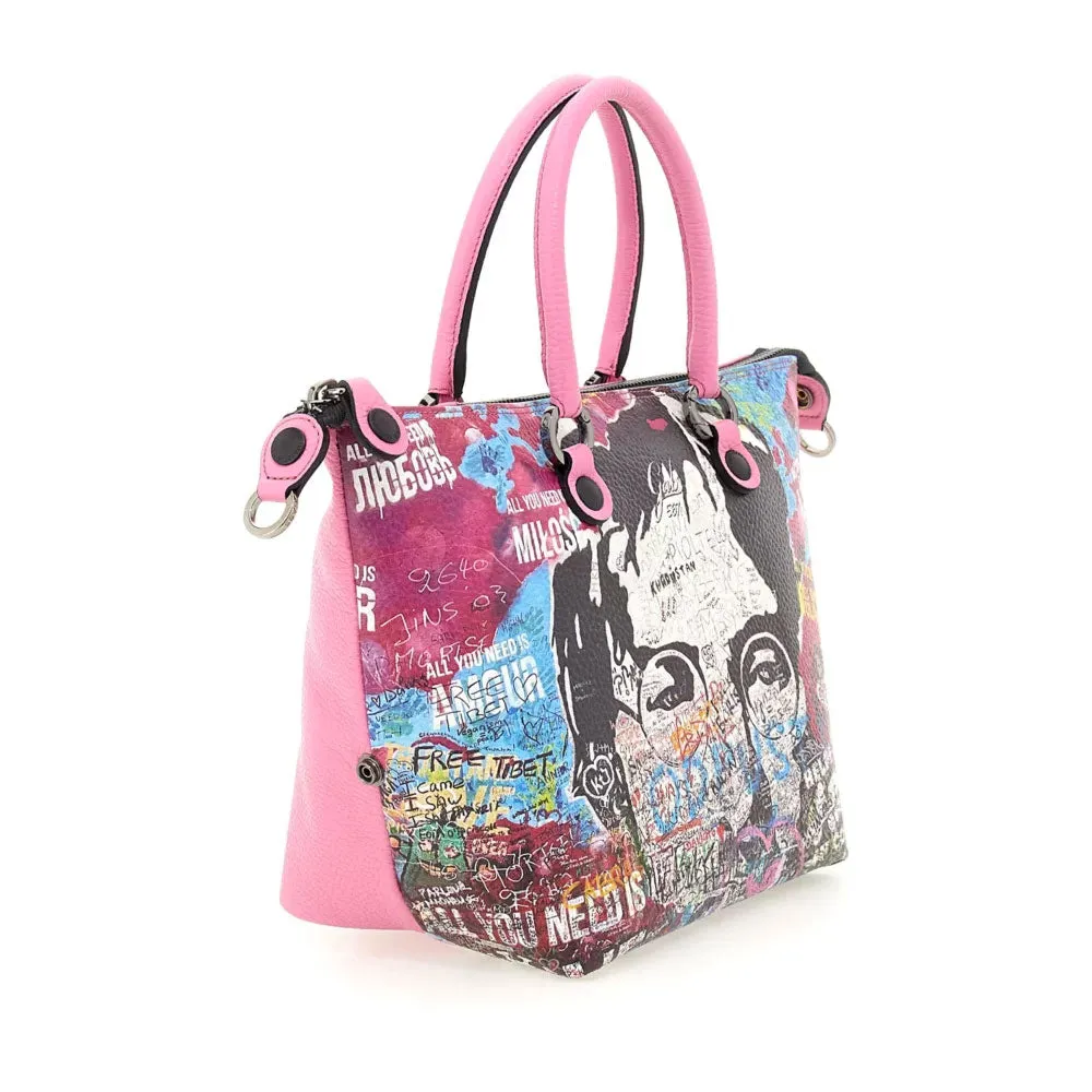 Borsa Donna a Mano con Tracolla GABS G3 PLUS in Pelle stampa Murales Pop Media