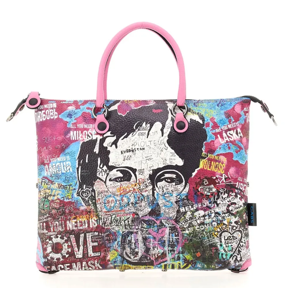 Borsa Donna a Mano con Tracolla GABS G3 PLUS in Pelle stampa Murales Pop Media