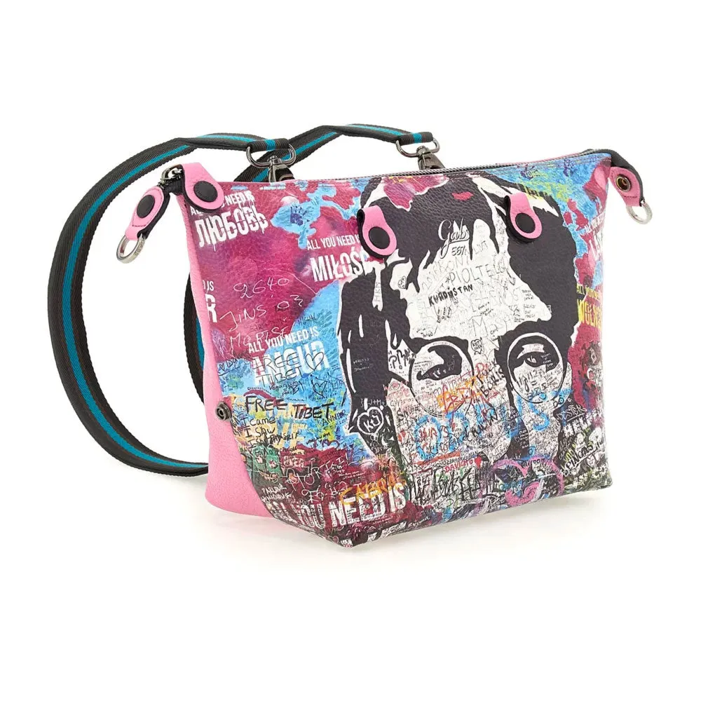 Borsa Donna a Mano con Tracolla GABS G3 PLUS in Pelle stampa Murales Pop Media