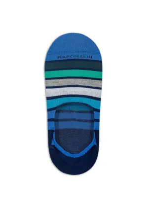 Calze fantasmini  invisible touch Bellagio stripe navy petrol