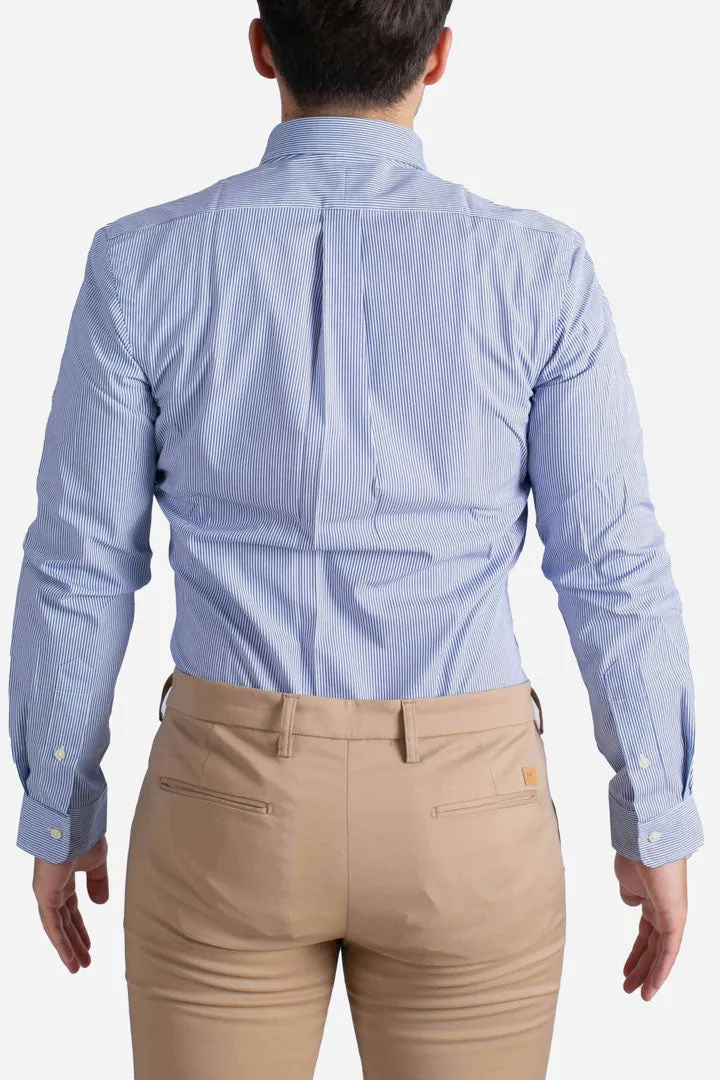 Camicia in popeline slim-fit blue