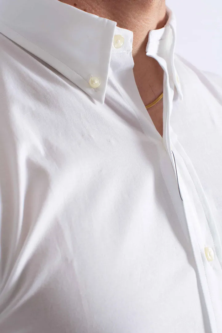 Camicia in popeline slim-fit white