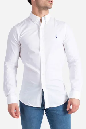 Camicia in popeline slim-fit white