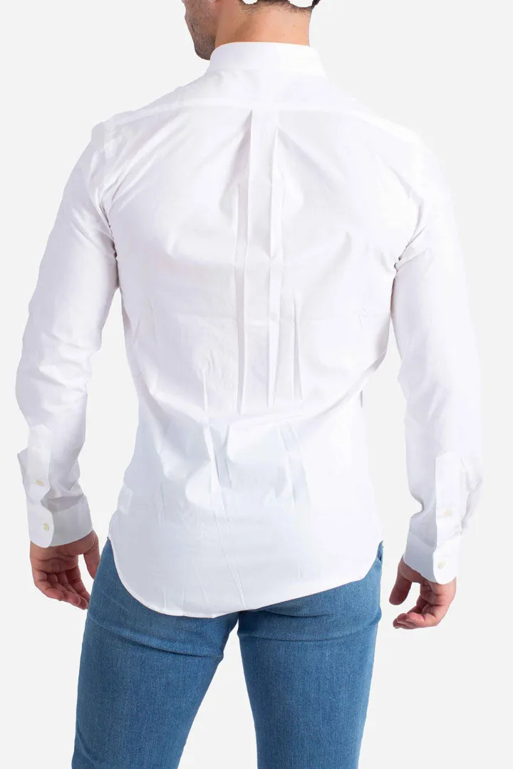 Camicia in popeline slim-fit white