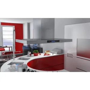 Cappa da Cucina a Isola in Acciaio Inox con Display LCD