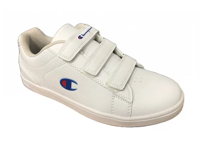 Champion scarpa sneakers da bambino in pelle 1980s B S30721-S17-006 bianco