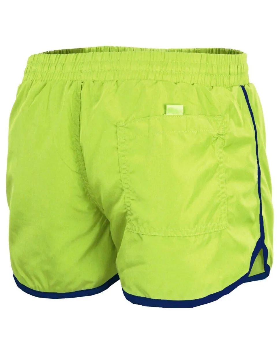 Costume Uomo Con Elastico Boxer Mare Pantaloncino Corto Giallo Fluo GIOSAL-SU1214A