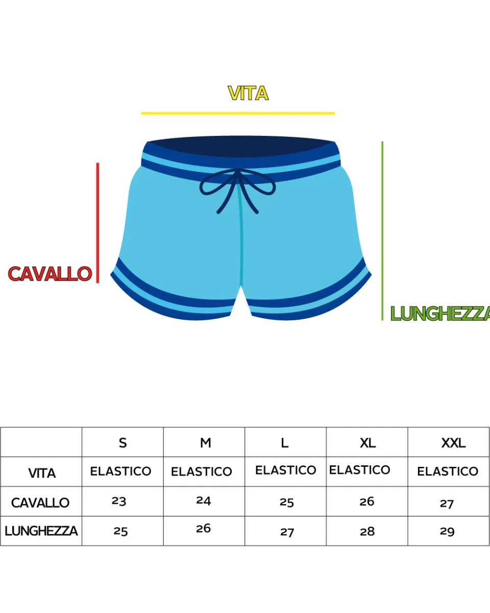 Costume Uomo Con Elastico Boxer Mare Pantaloncino Corto Giallo Fluo GIOSAL-SU1214A