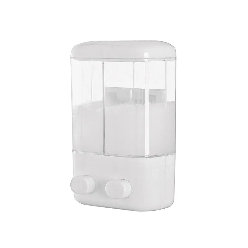 dispenser doppio da muro in plastica 1000 ml