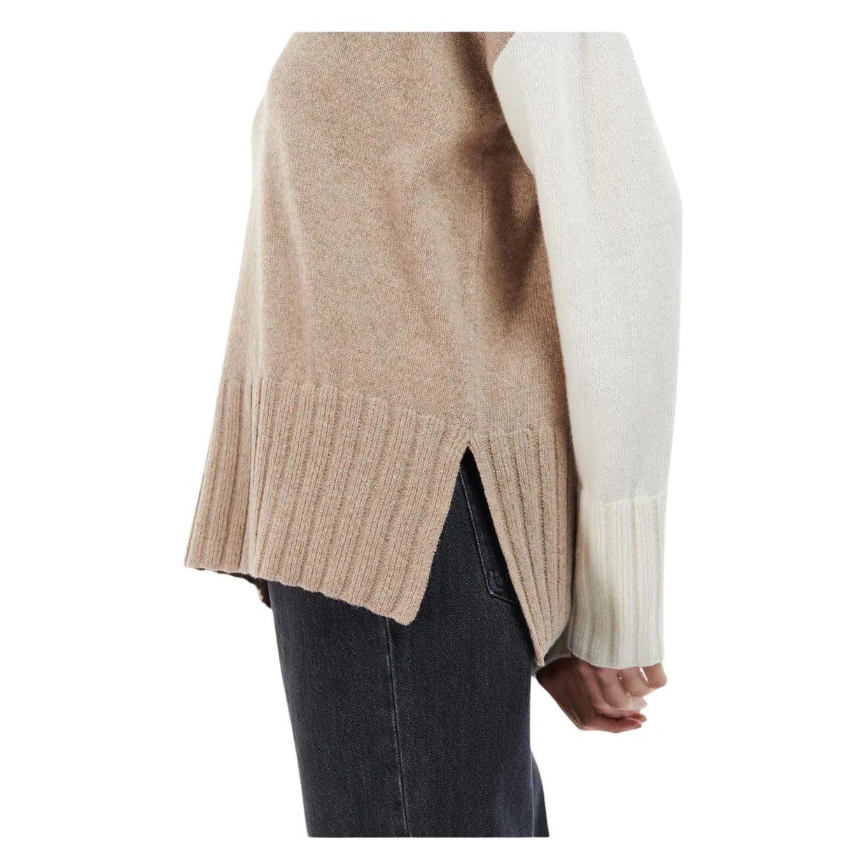 Maglione Donna Barbour Cecilia Beige / Bianco