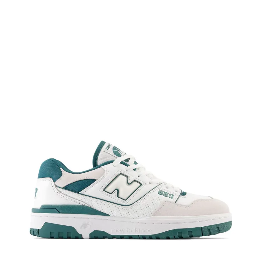 NEW BALANCE SNEAKERS BB550STA BIANCO-VERDE