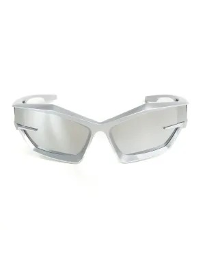 Occhiali da Sole Futuristico Casual Sunglasses Uomo Donna Lenti Specchiate Silver Sportivo Unisex GIOSAL-OC1067A