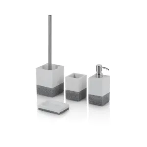 Set Completo Accessori Bagno White & Grey