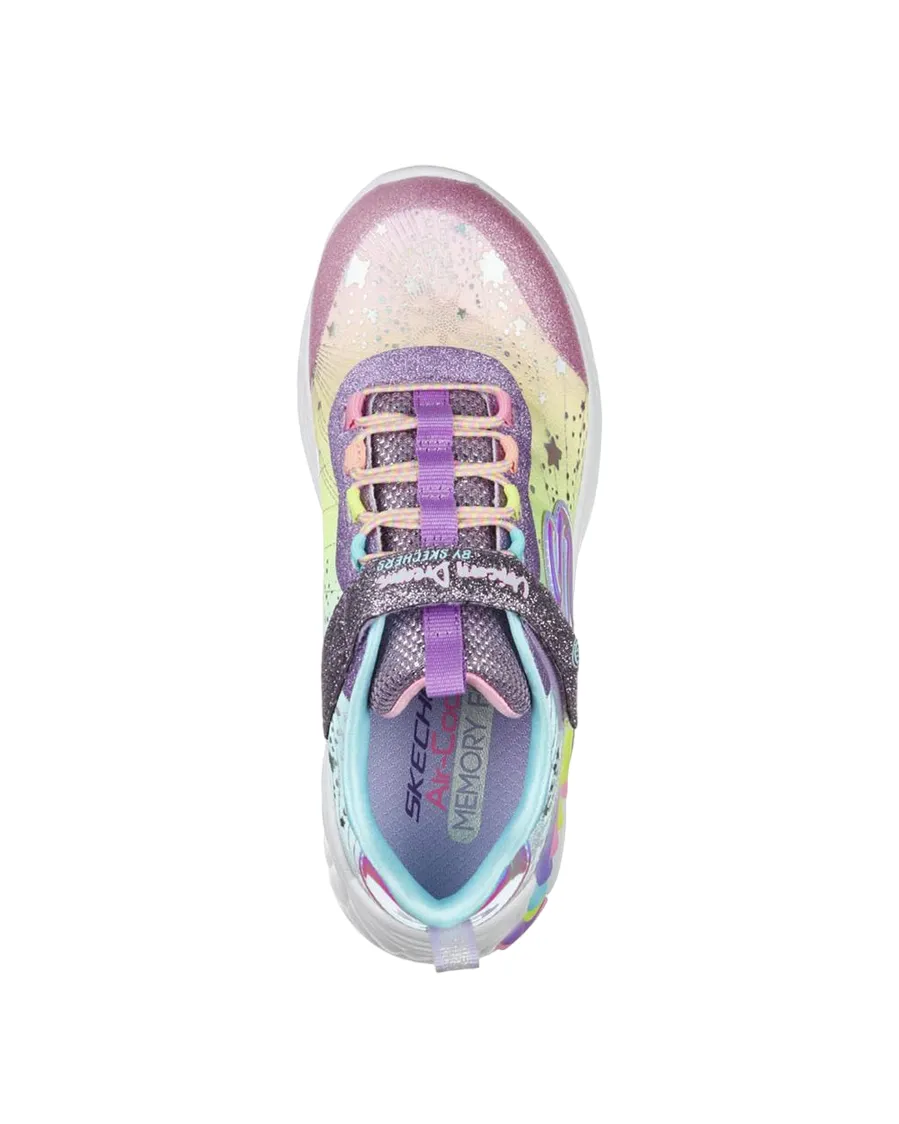 Skechers scarpa da ginnastica da bambina S-Lights Unicorn Dreams 302311L/PRMT porpora-multi